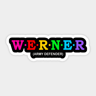 Werner - Army Defender Sticker